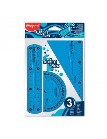 JUEGO DE GEOMETRIA MAPED TWIST'N FLEX 15CM